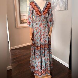 Ladies Silk Maxi Dress